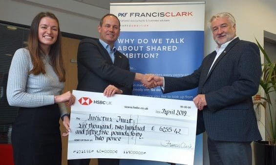 PKF Francis Clark raises over £6,000 for Invictus Trust